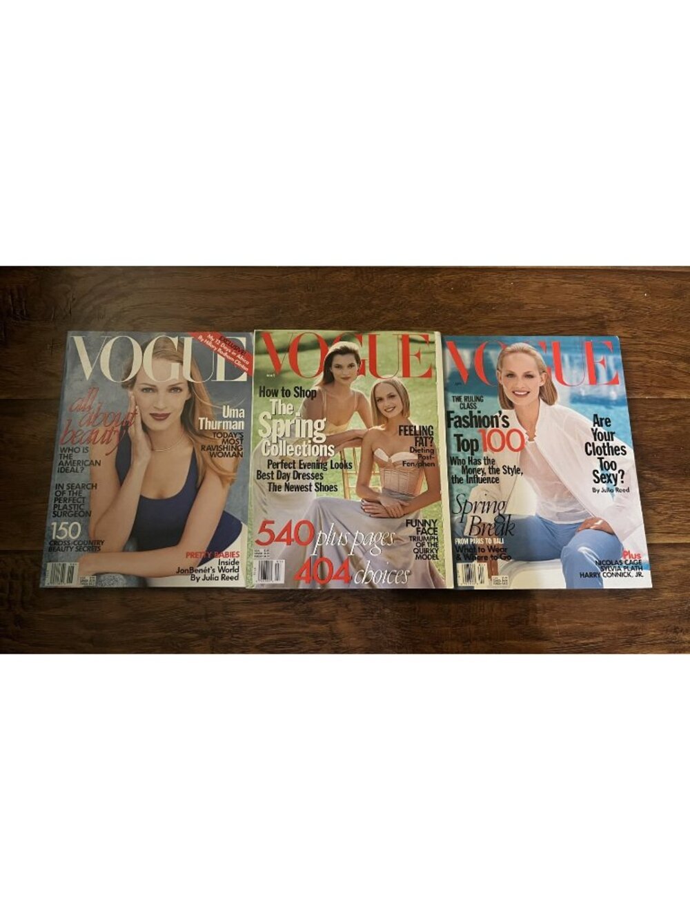 Vintage Lot of  3 - 1997 & 1998 VOGUE Magazine Collector Set Fashion